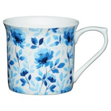 Kitchen Craft Blue Rose Fluted Mug 300ML