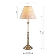 Dar Blenheim Table Lamp Antique Brass