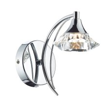 Luther Wall Light Polished Chrome Crystal
