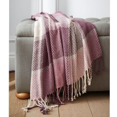 Laura Ashley Dylan 150cm x 200cm Throw Grape