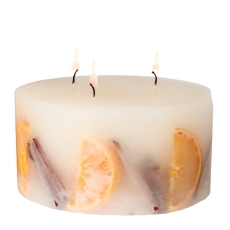 Stoneglow Seasonal Collection-Cinnamon & Orange Pillar Candle