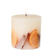 Stoneglow Seasonal Collection -Cinnamon & Orange Fat Pillar Candle