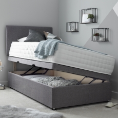 Beyton Single 90cm Side Opening Ottoman Bed Sierra Grey
