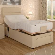 Lindale Pocket 1000 Single 90cm Adjustable Divan Bed Ronnie Beige