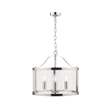 Laura Ashley Harrington 3 Light Pendant Polished Nickel