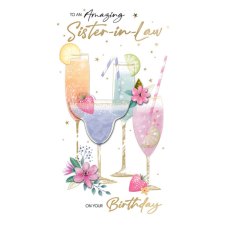 Sister-In-Law - Cocktails Birthday Card