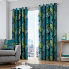 Fusion Tropical Eyelet Curtains Multi