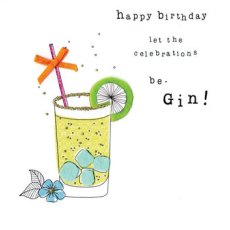 "Be Gin" Birthday Greeting Card