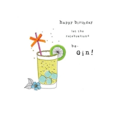 'Be Gin' Birthday Greeting Card