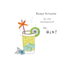 "Be Gin" Birthday Greeting Card