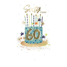 60th Cake - Birthday Card