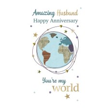 Husband - Anniversary World Card
