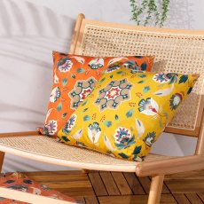 Folk Flora 43cm Outdoor Cushion Orange