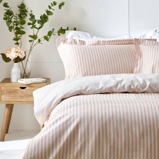 The Linen Yard Hebden Duvet Set Blush