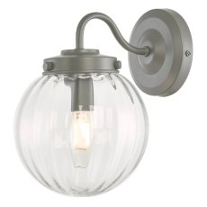Laura Ashley Georgie Outdoor Wall Light Matt Grey Glass IP44