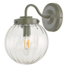 Laura Ashley Georgie Outdoor Wall Light Matt Grey Glass IP44