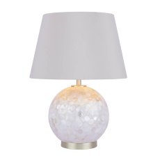 Laura Ashley Mathern Table Lamp Cream Shell & Champagne With Shade