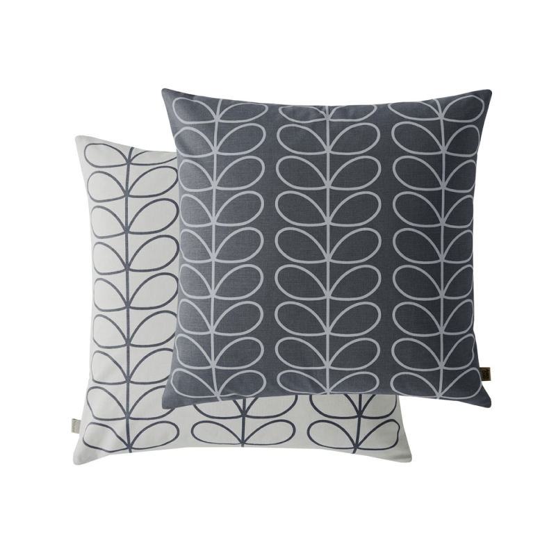 Orla Kiely Small Linear Stem Cushion Cool Grey