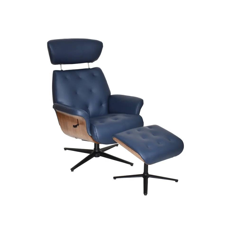 Norway Swivel Recliner Chair & Stool