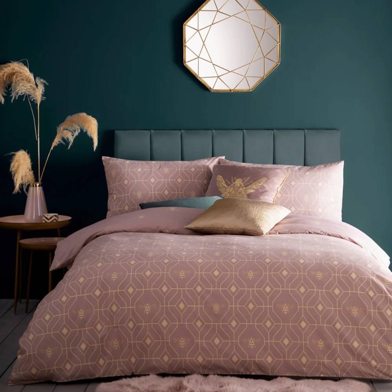 Furn Bee Deco Geometric Duvet Cover Set Blush