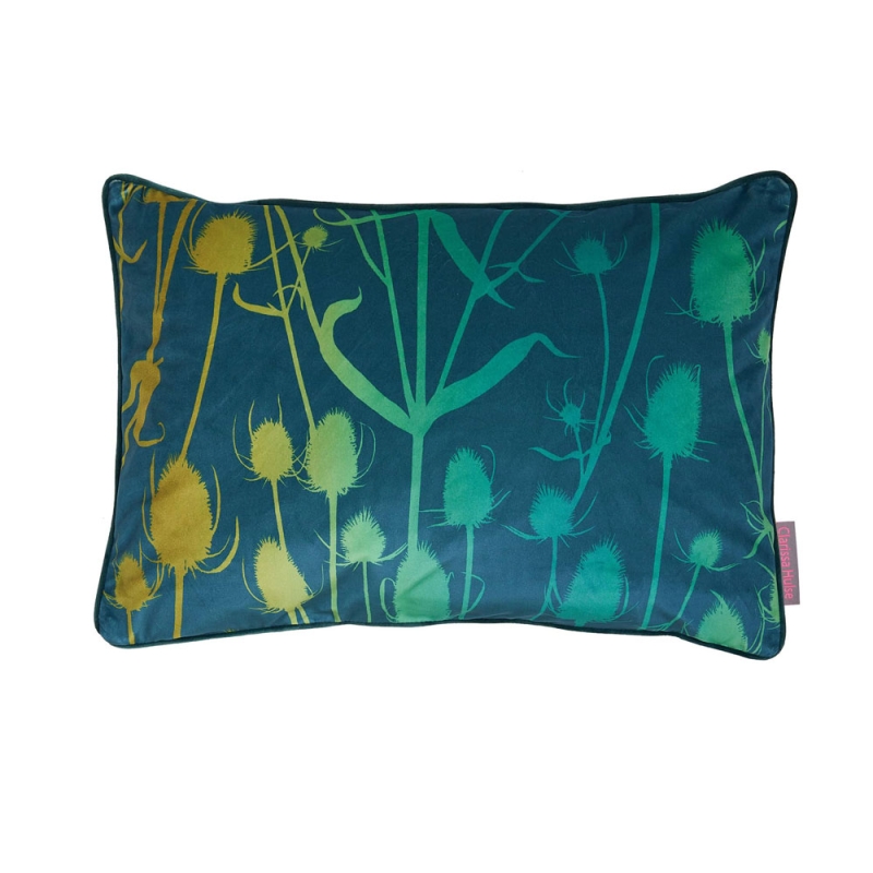 Clarissa Hulse Teasel 40cm x 60cm Cushion Peacock