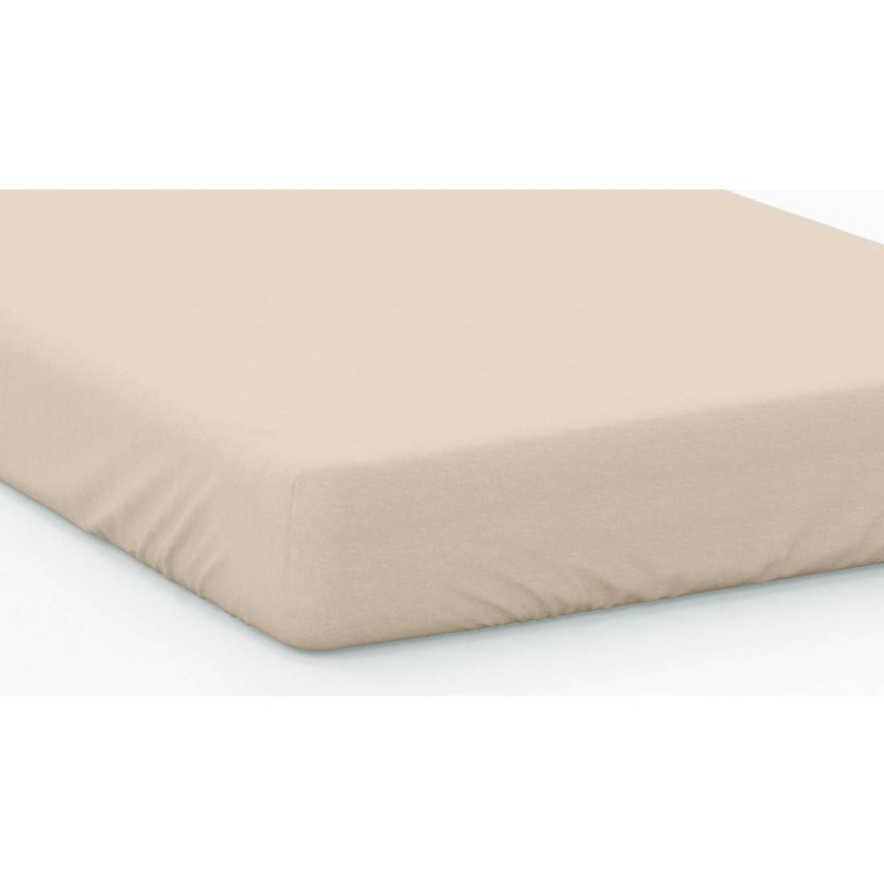 200 COUNT EXTRA DEEP SINGLE FITTED SHEET CREAM 38CM