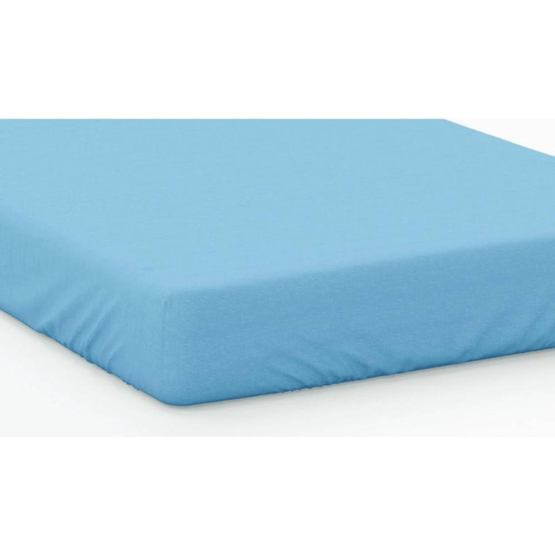 200 COUNT SINGLE FITTED SHEET SKY BLUE
