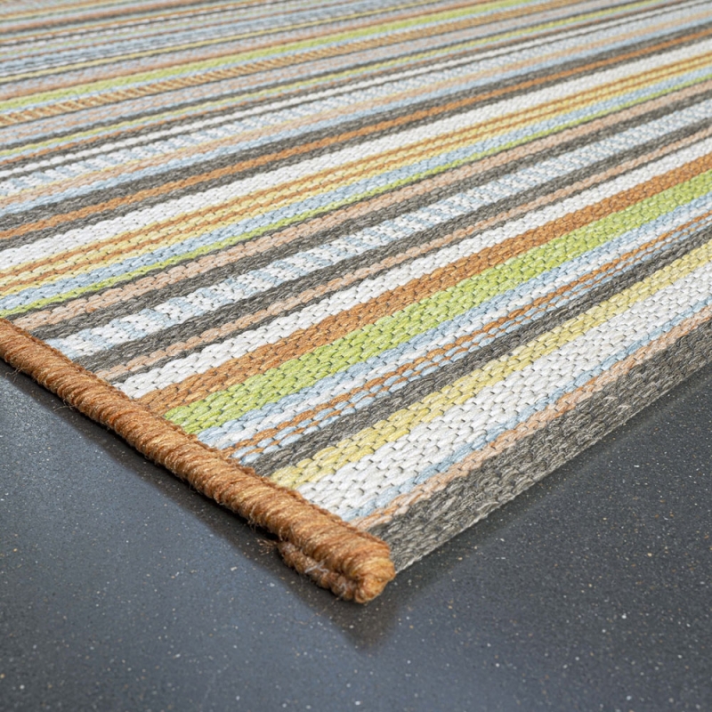 Brigton Orange Stripe Rug - Glasswells