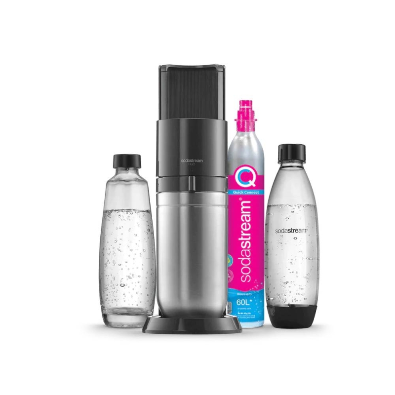 SodaStream Duo Starter Kit 2 Bottles Black - Glasswells