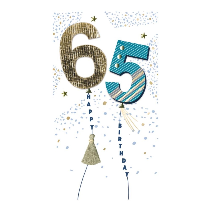 65th Balloons - Birthday Card