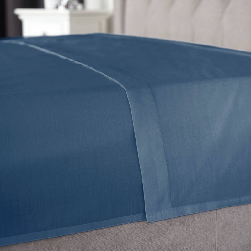 200 COUNT SINGLE FLAT SHEET NAVY