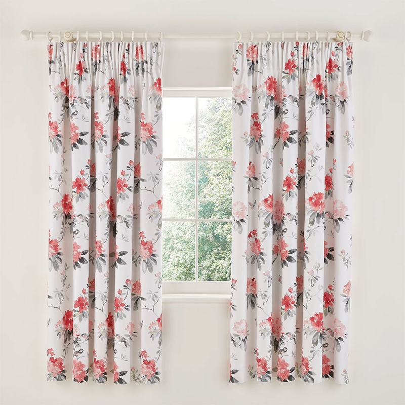 Sanderson Rhodera Curtains 66 X 72 Coral