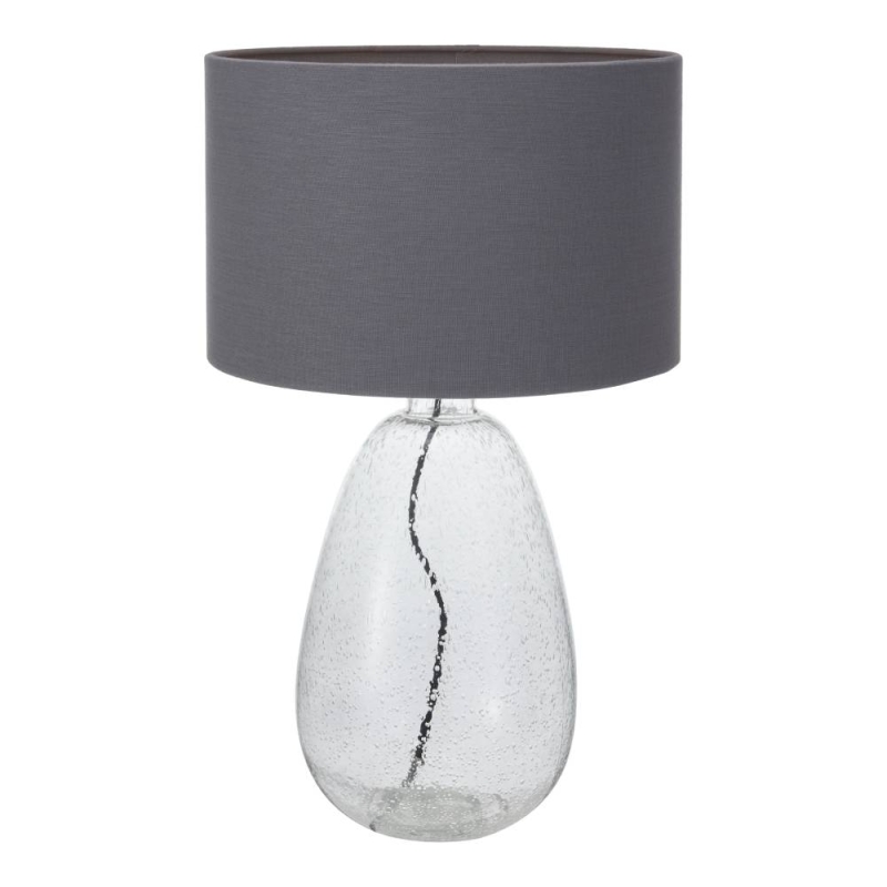 Organic Shape Tall Clear Bubble Glass Table Lamp 