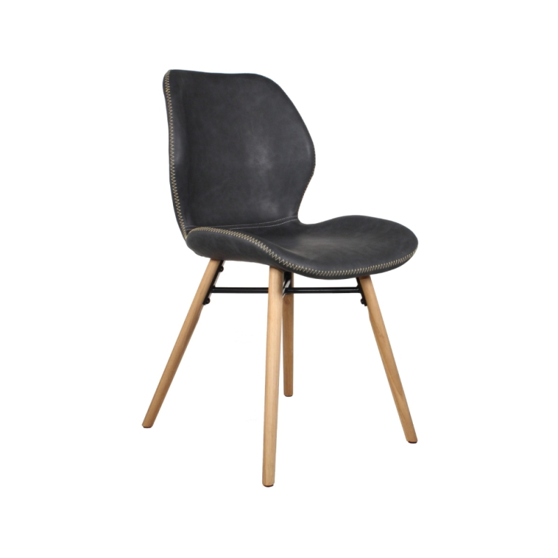 Mori Durada Dining Chair Dark Grey PU