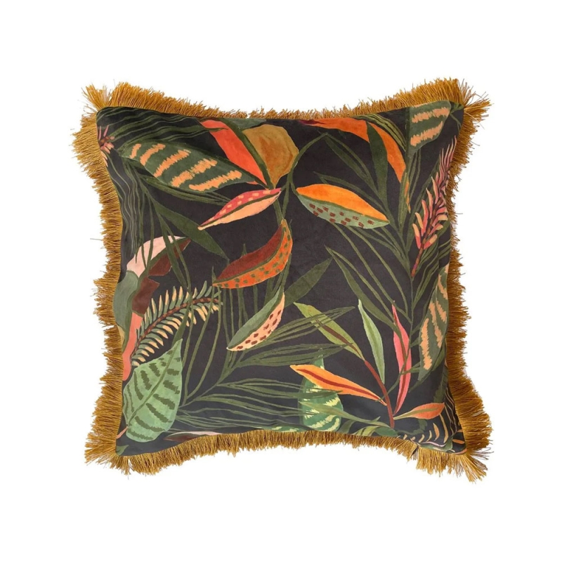 Kai Tropical Leaves 45cm Cushion Rust