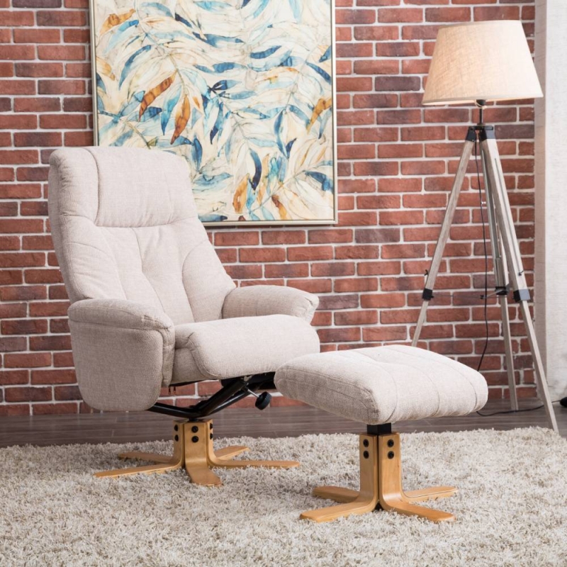 Deben Swivel Chair & Stool Lisbon Wheat