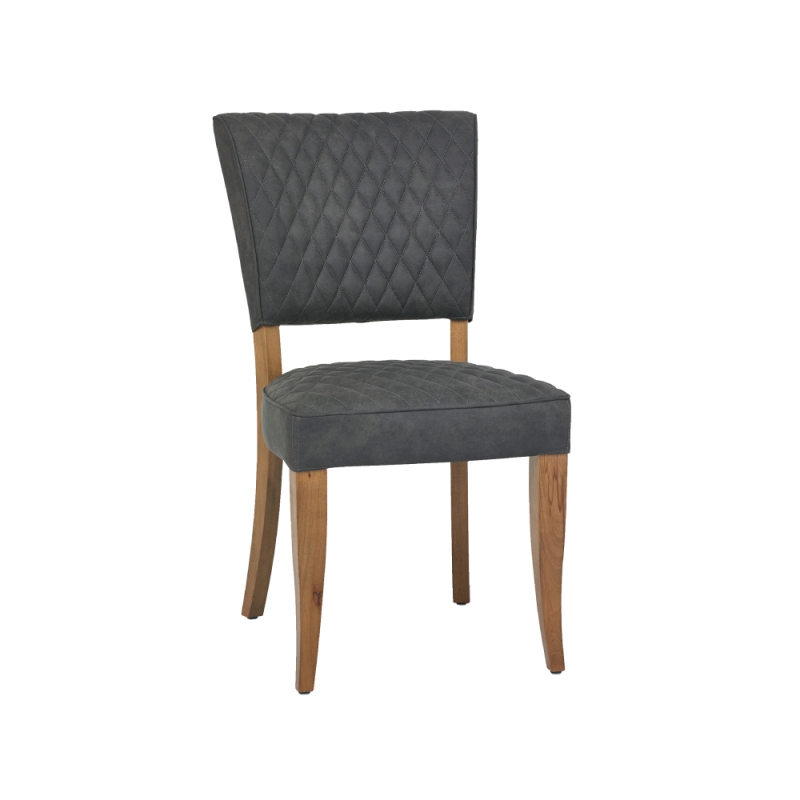 Elton Logan Dining Chair Dark Grey Fabric