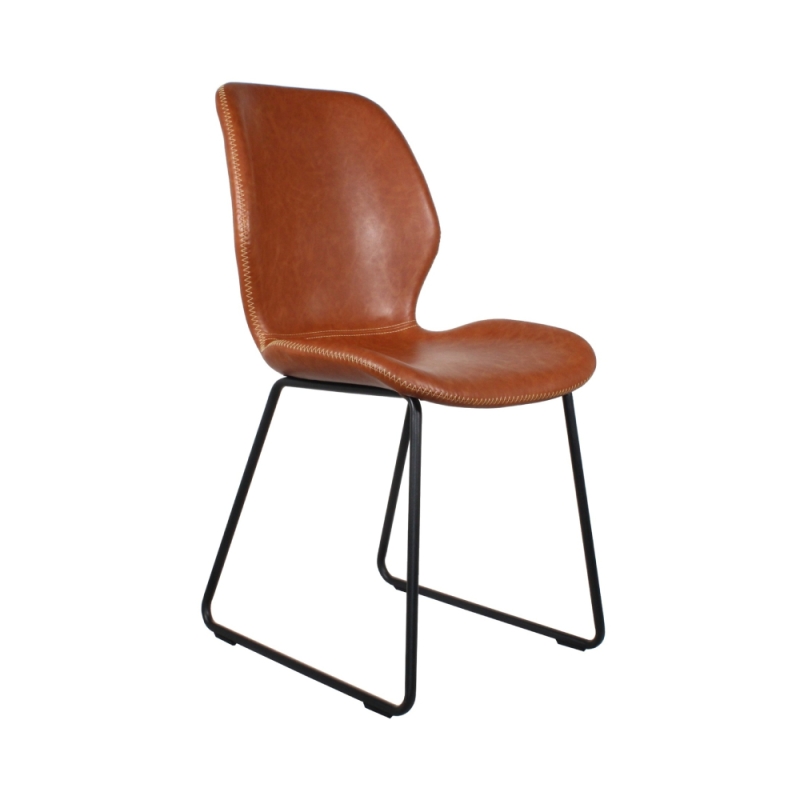 Reedham Callum Dining Chair Brown PU