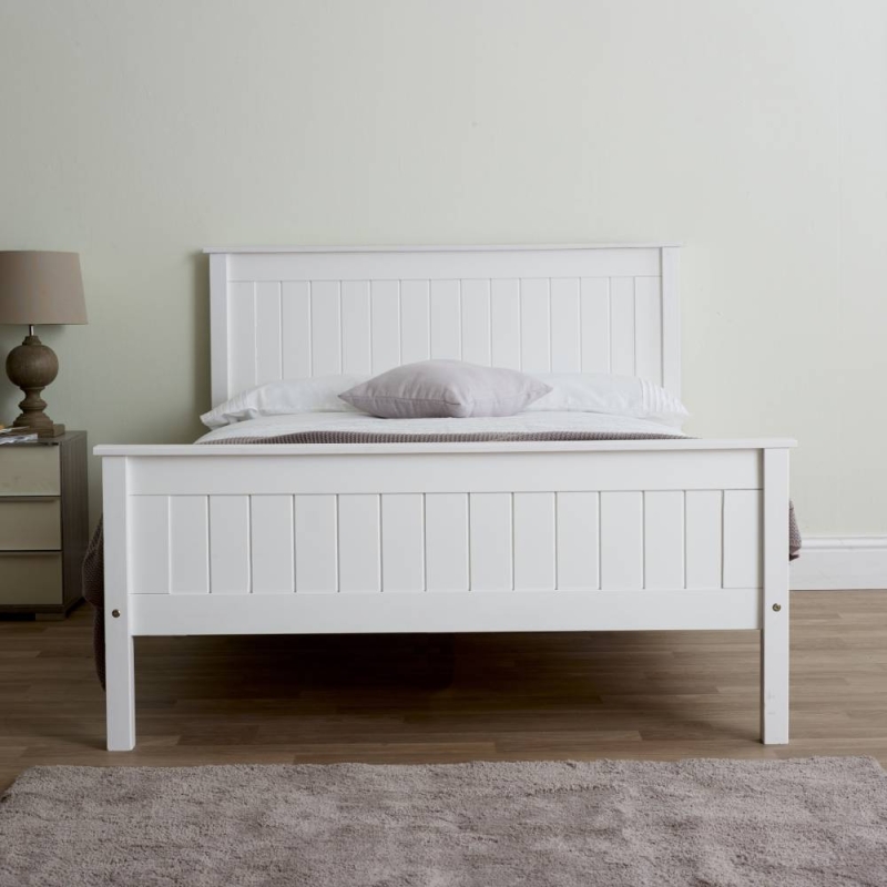Tatum White High Footend Bed Frame