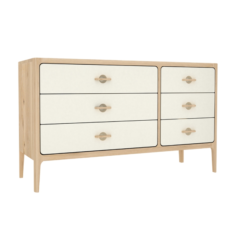 Jacara Wide Chest 6 Drawers (3+3)
