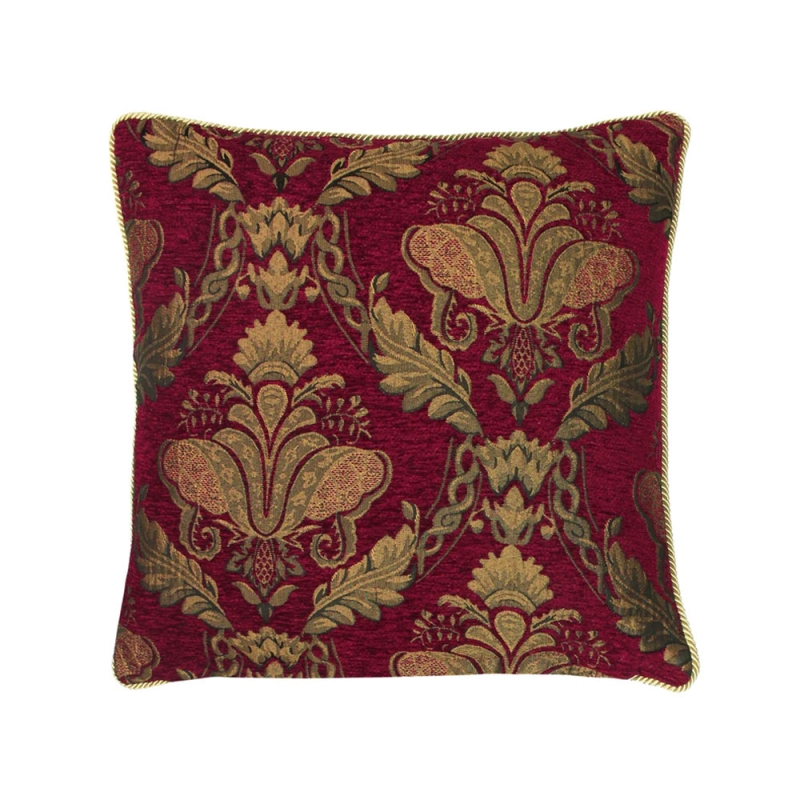 Shiraz 58cm Jacquard Cushion Burgundy