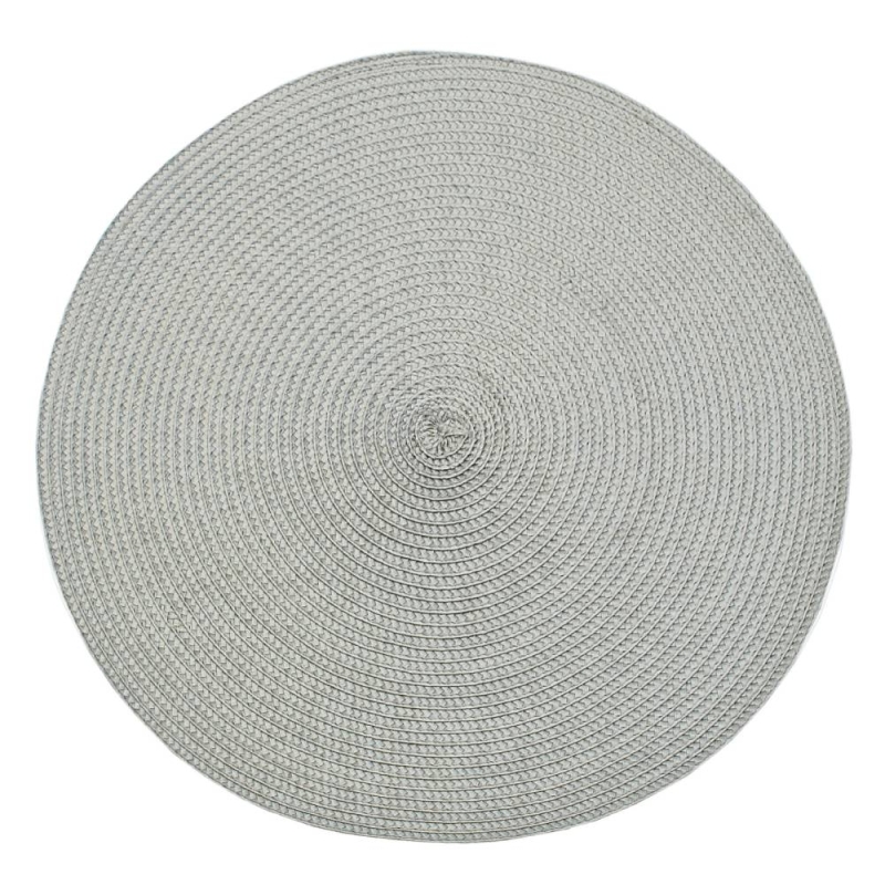 Walton & Co Circular Ribbed Placemat Dove Grey