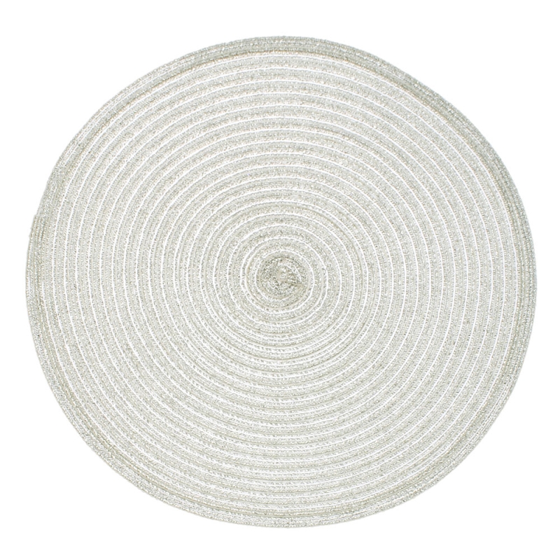 Circular Lurex Placemat Silver