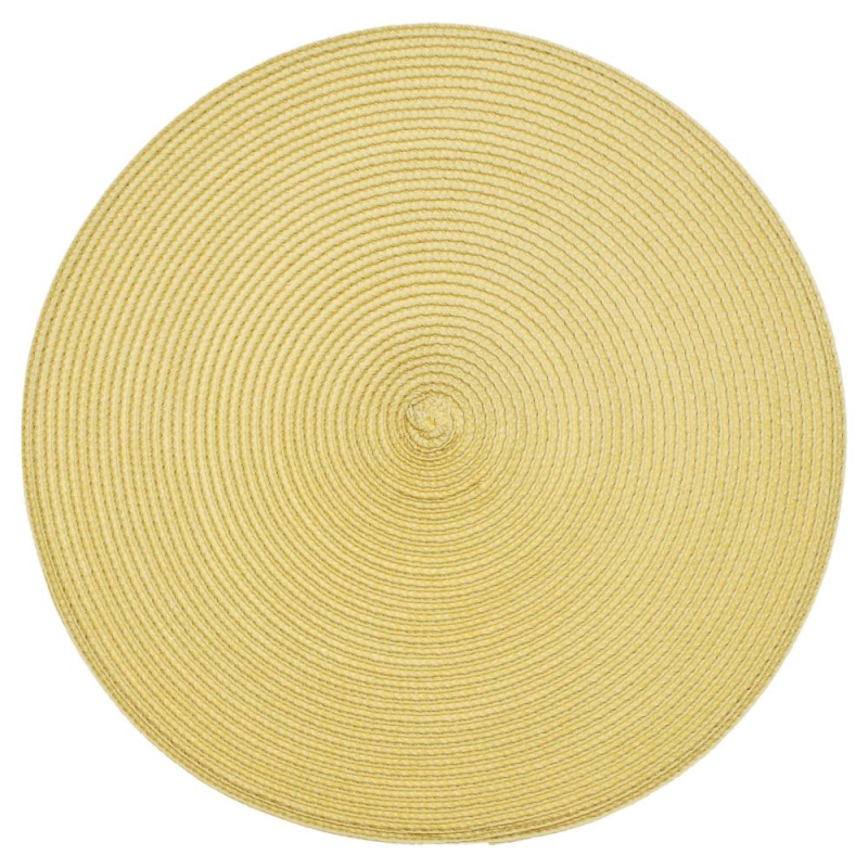 Walton & Co Circular Ribbed Placemat Saffron