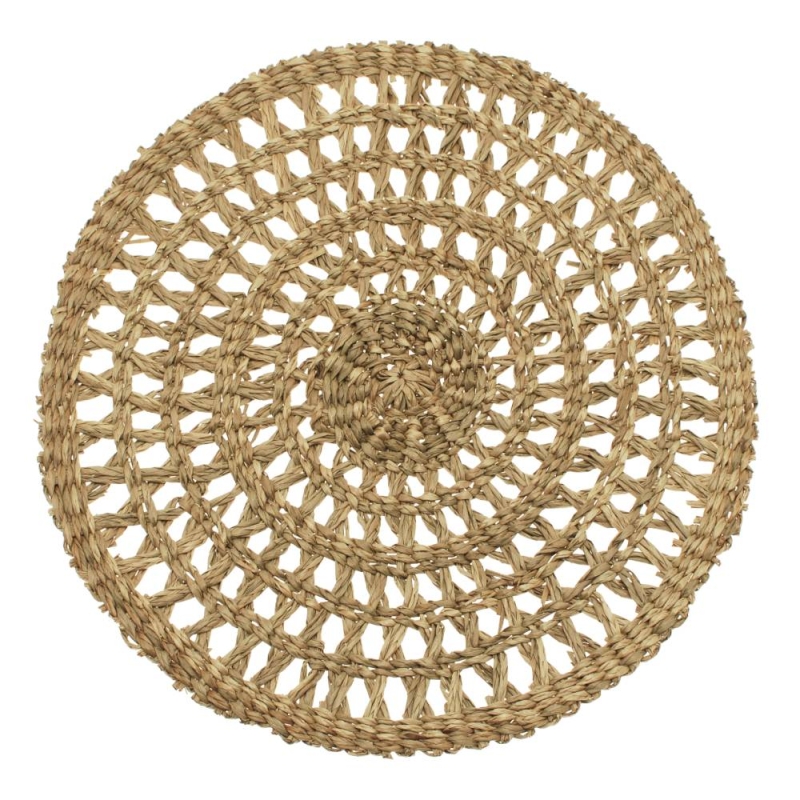 Walton & Co Circular Decorative Seagrass Mat
