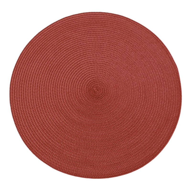 Walton & Co Circular Ribbed Placemat Merlot