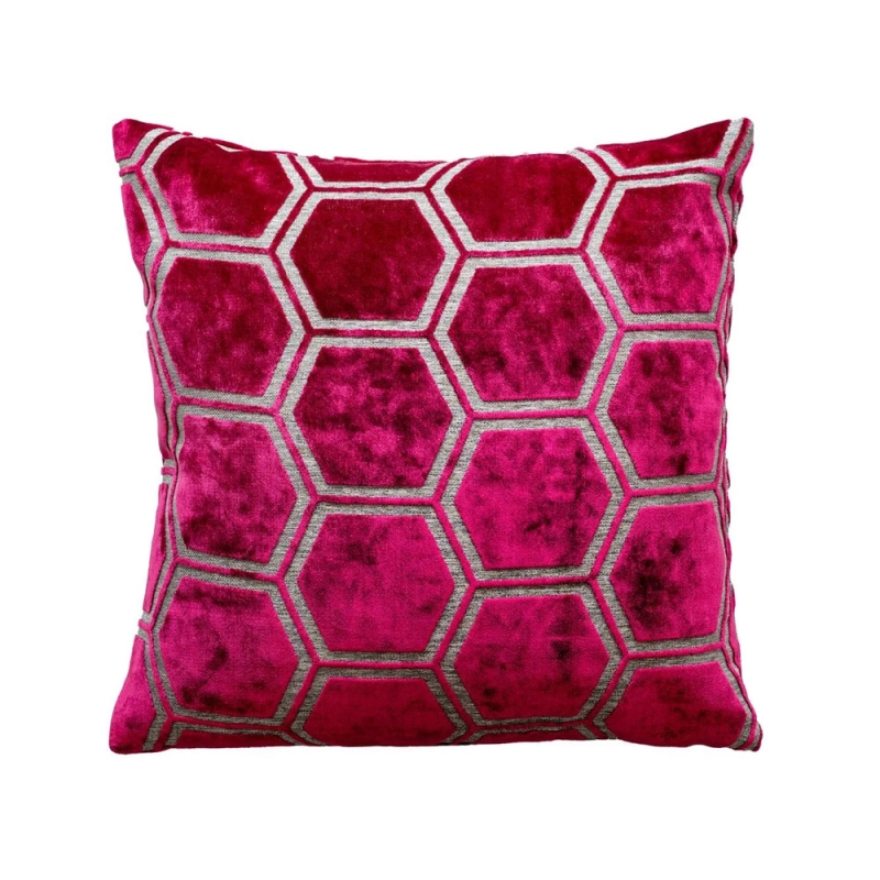 Ivor Velvet 43cm Cushion Fuschia Glasswells