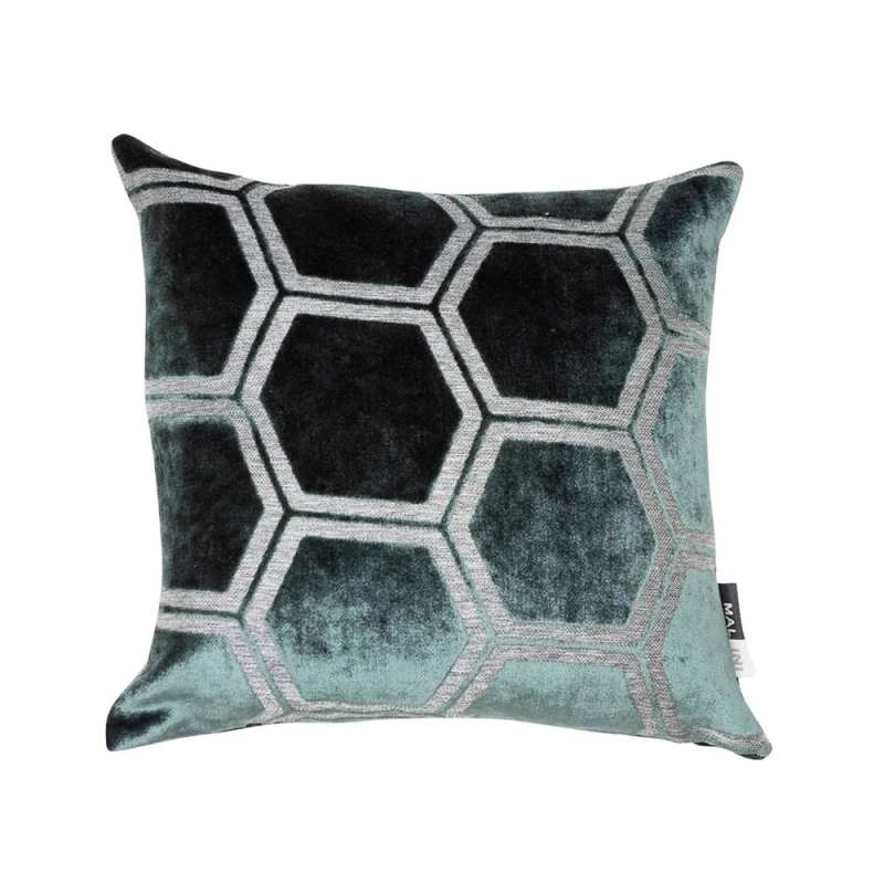 Ivor Velvet 43cm Cushion Pine Green