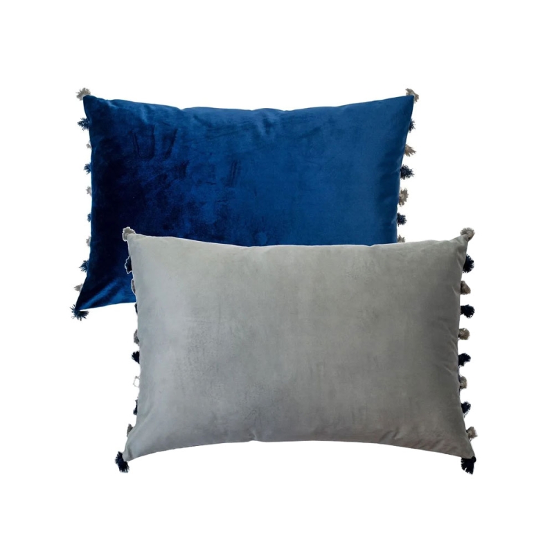 Nappa 40cm x 60cm Cushion Navy/Grey