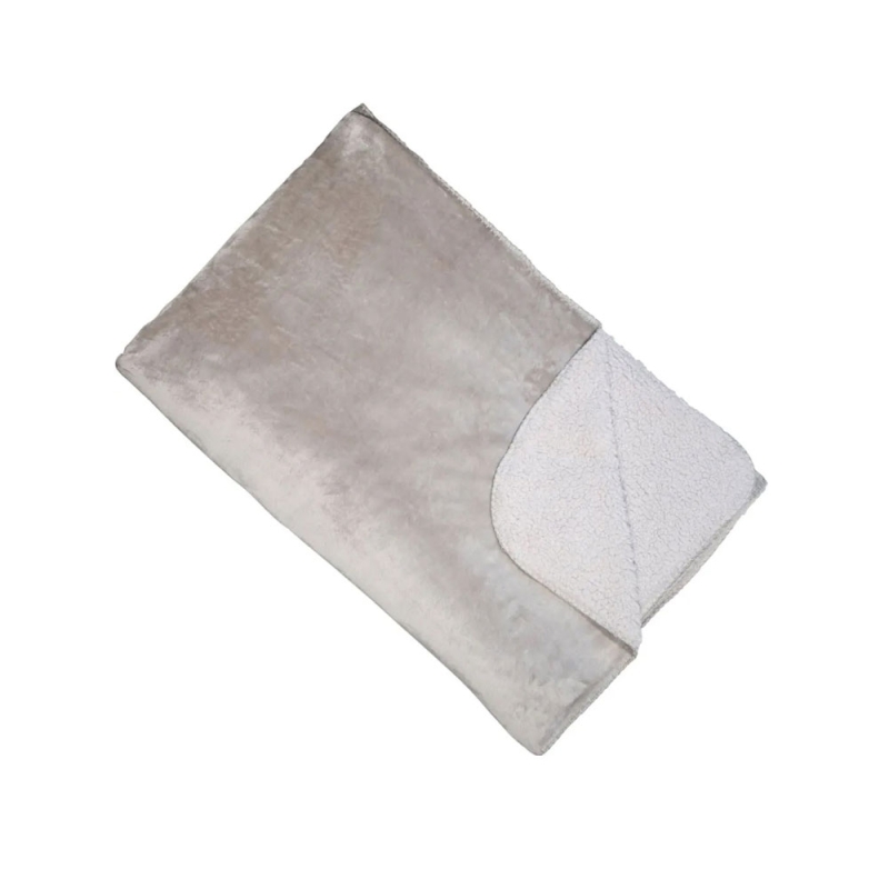 Cosy Soft Fleece Throw Silver